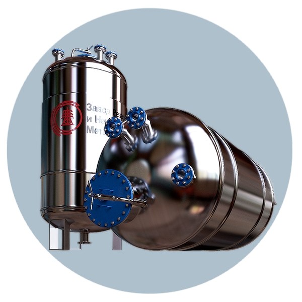 Цилиндрическая нержавеющая вертикальная емкость 10 м3